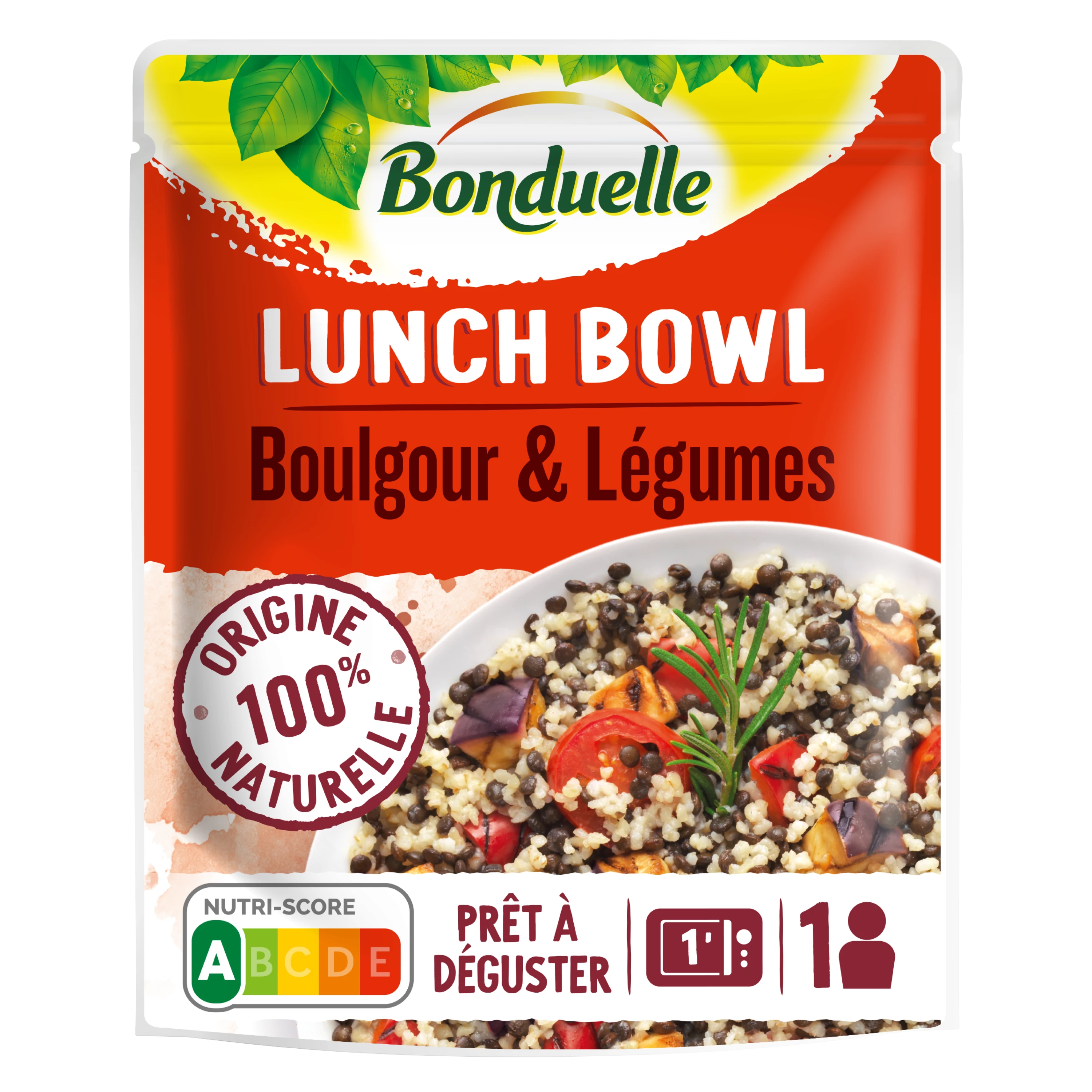 Cooked Meal Lunch Bowl with Bulgur and Vegetables; 250g - BONDUELLE