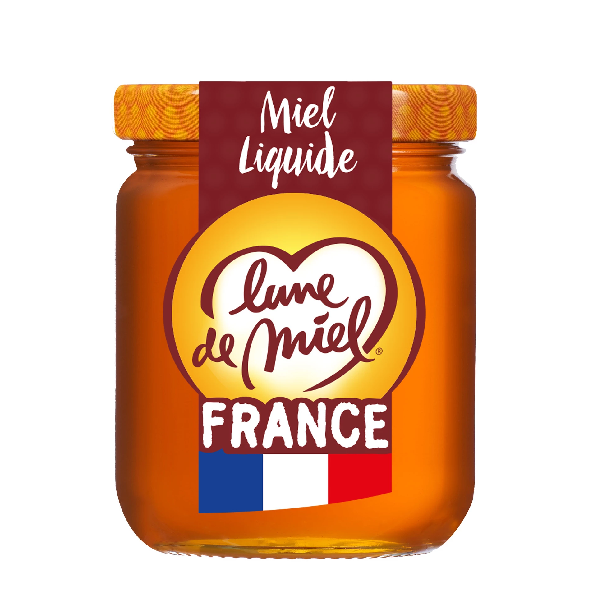 Honey France Liquid glass jar, 250g - LUNE DE MIEL