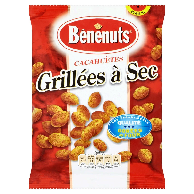 Dry Roasted Peanuts, 200g - BENENUTS
