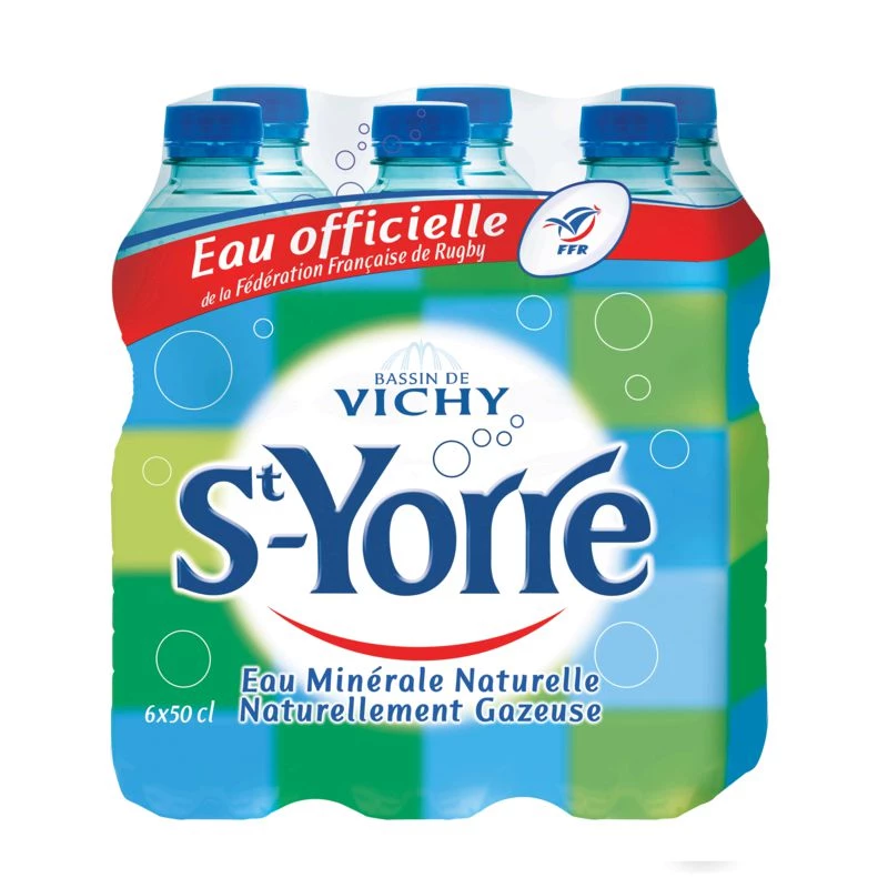 St Yorre sparkling mineral water 6x50cl - VICHY