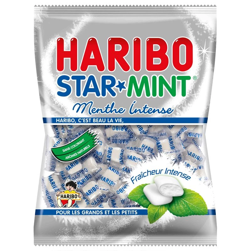 Caramelos de Menta Intensos Star Mint; 200g - HARIBO