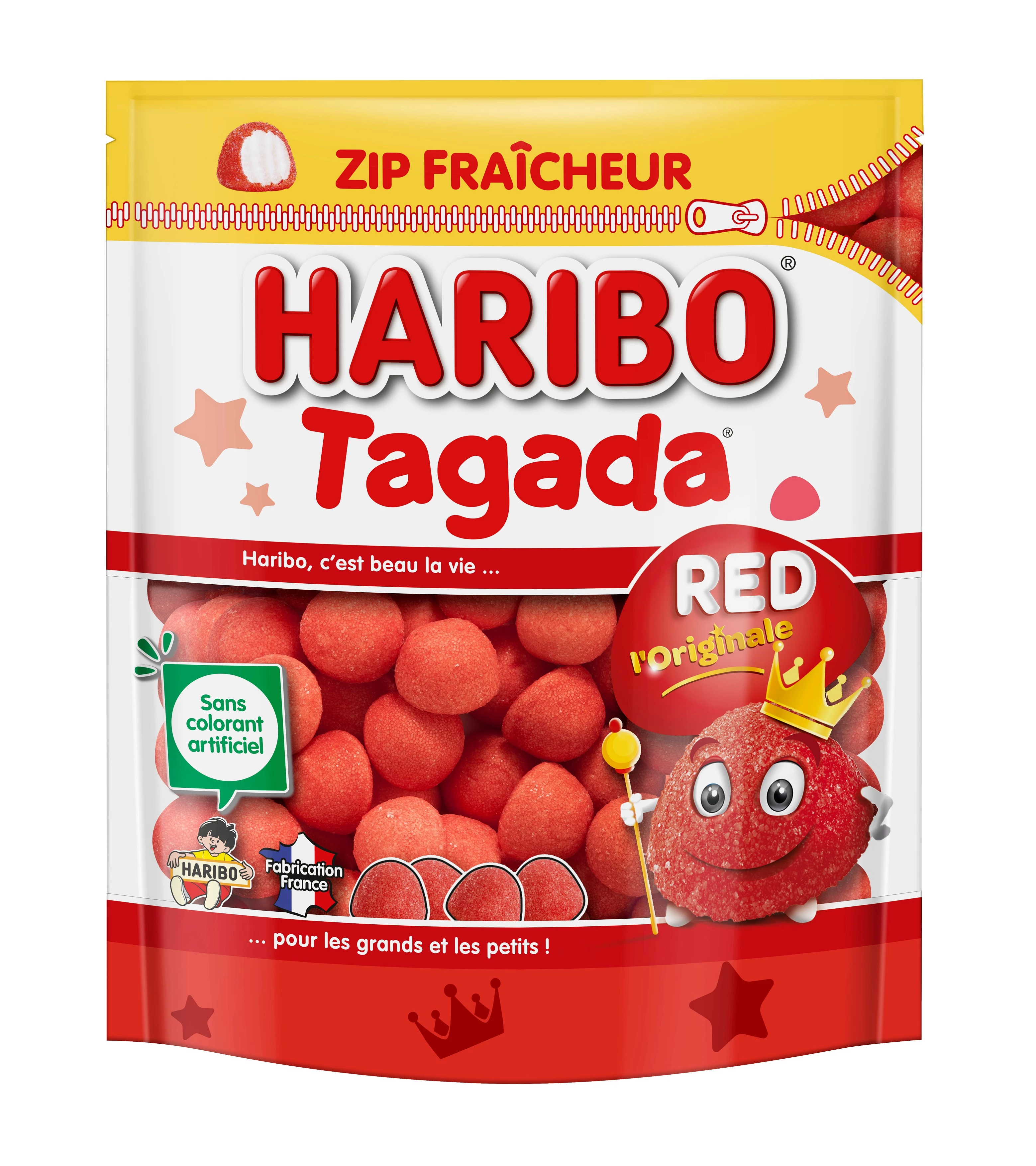 Tagada zip kẹo tươi; 220g - HARIBO
