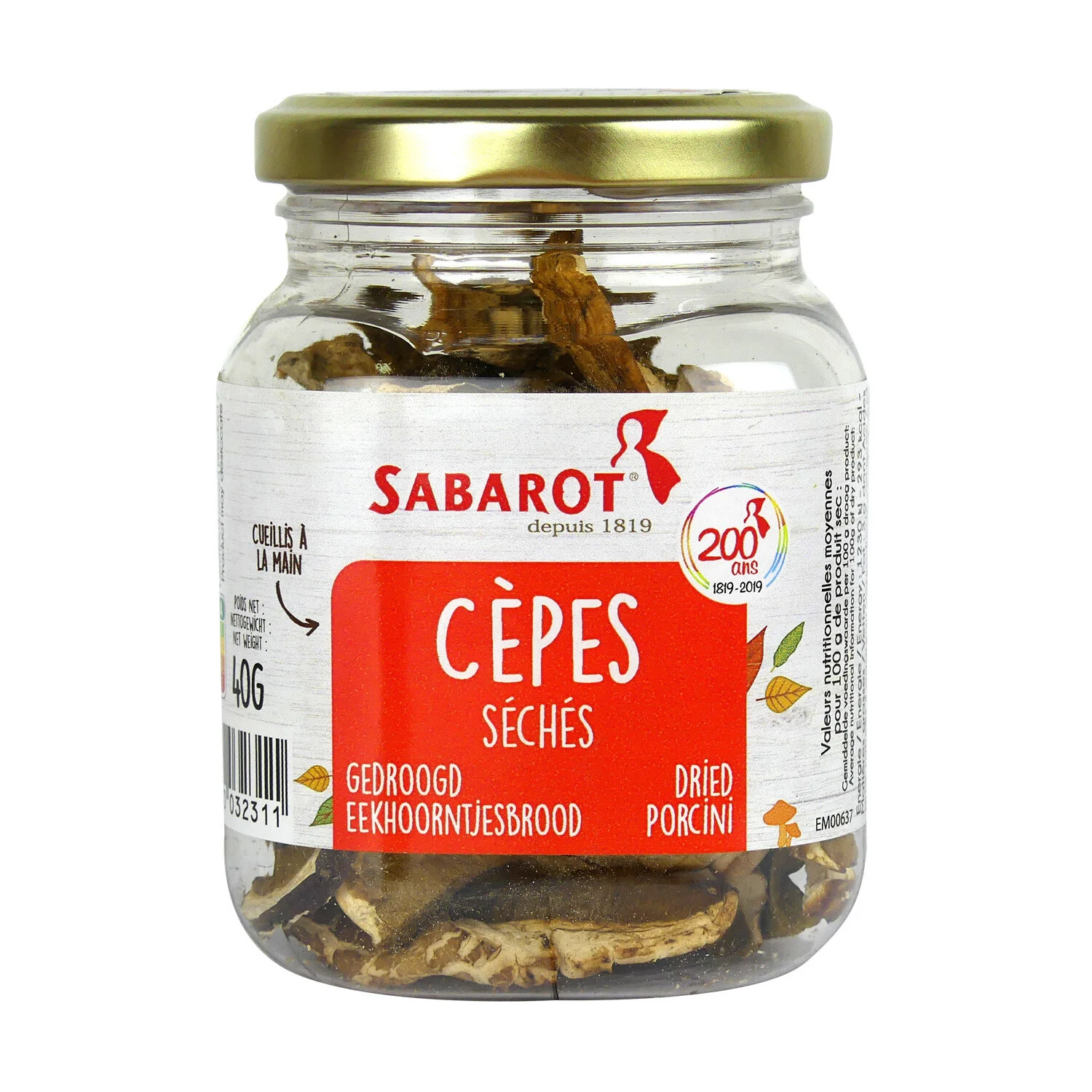 罐装 40 克 Cepes Secs Sabarot