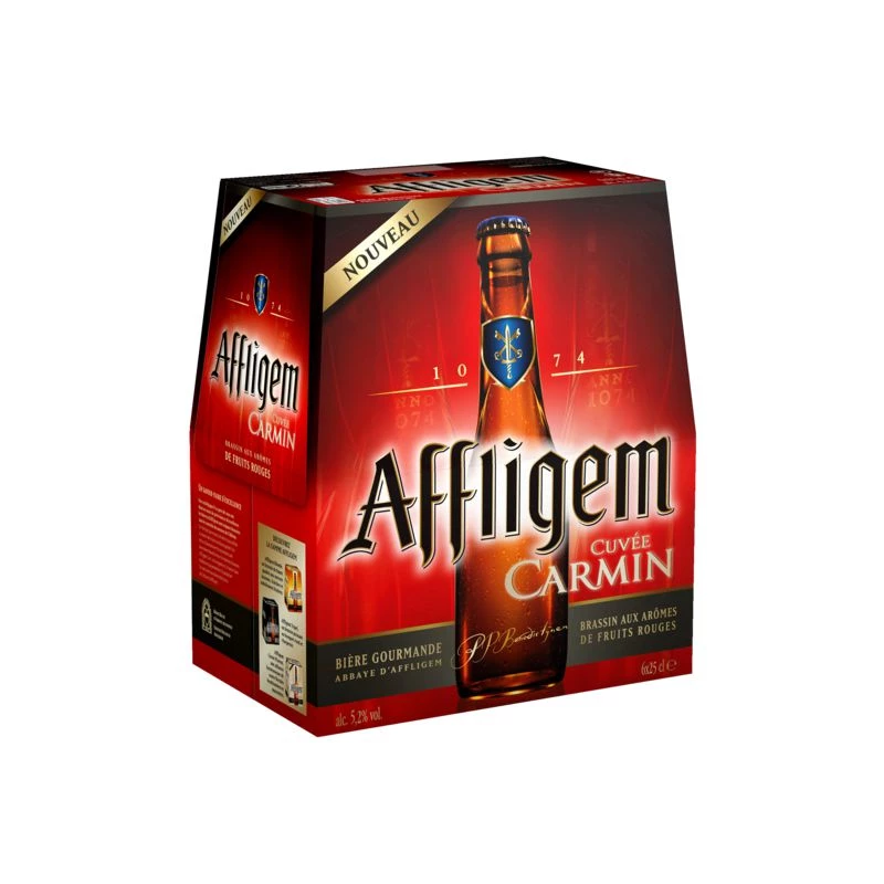 Cerveja Aromatizada com Frutos Vermelhos Abadia, 5.2°, 6x25 cl - AFFLIGEM