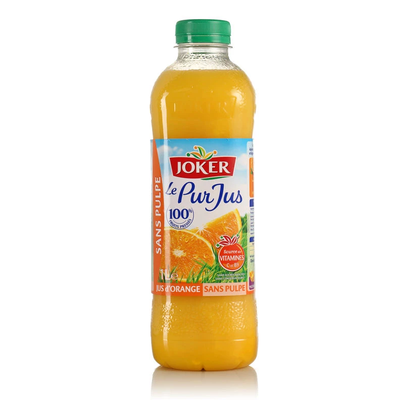 Pure orange juice without pulp 1L - JOKER