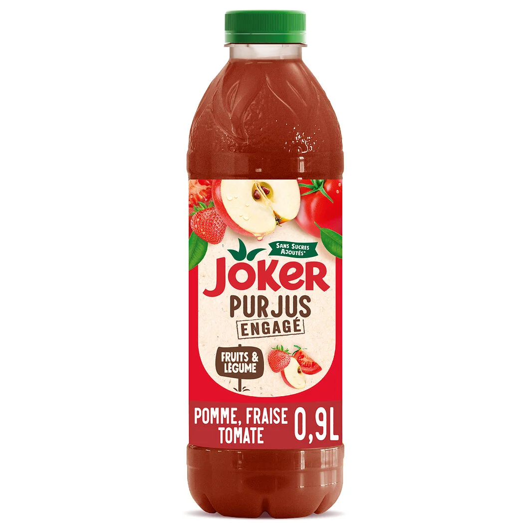 Pur Jus Engagé Pomme Fraise Tomate 90cl - Joker