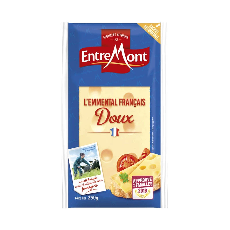 温和的法国埃门塔尔奶酪 250 克 - ENTREMONT
