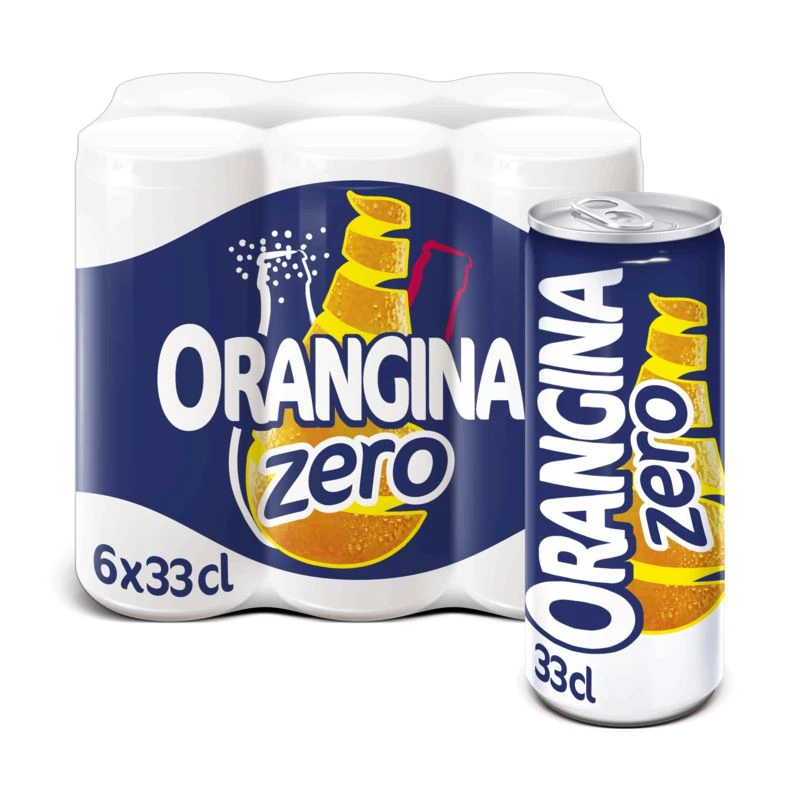 soda orange zéro sucres 6x33cl - ORANGINA