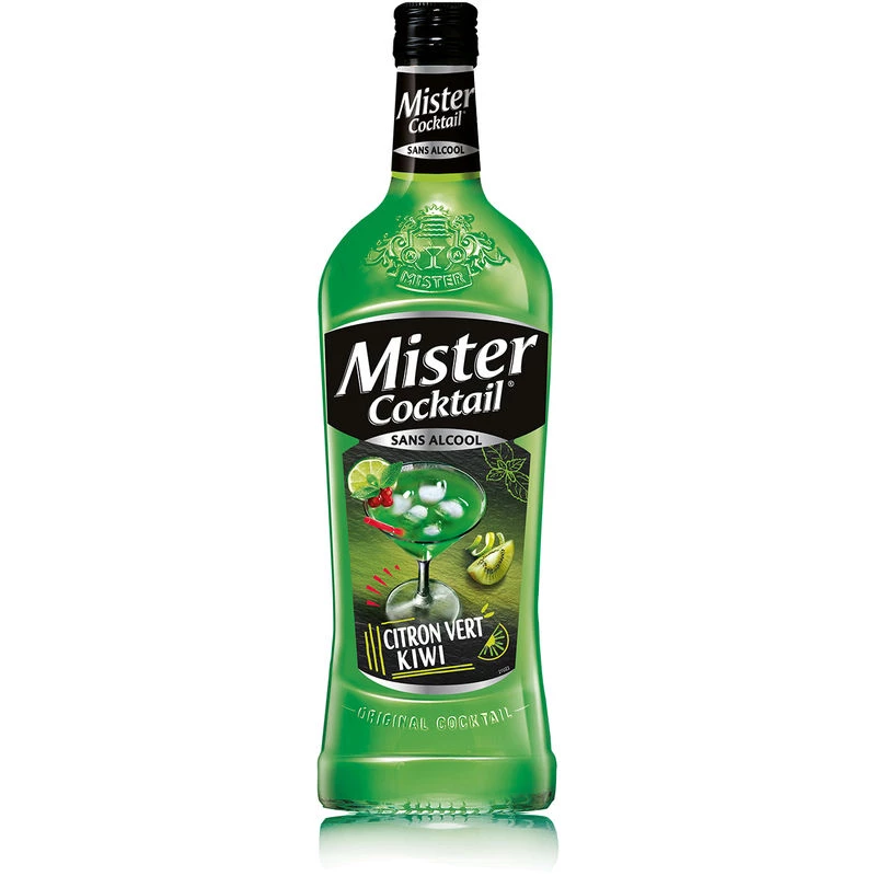 كوكتيل الليمون والكيوي خالي من الكحول 75 سنتيلتر - MISTER COCKTAIL