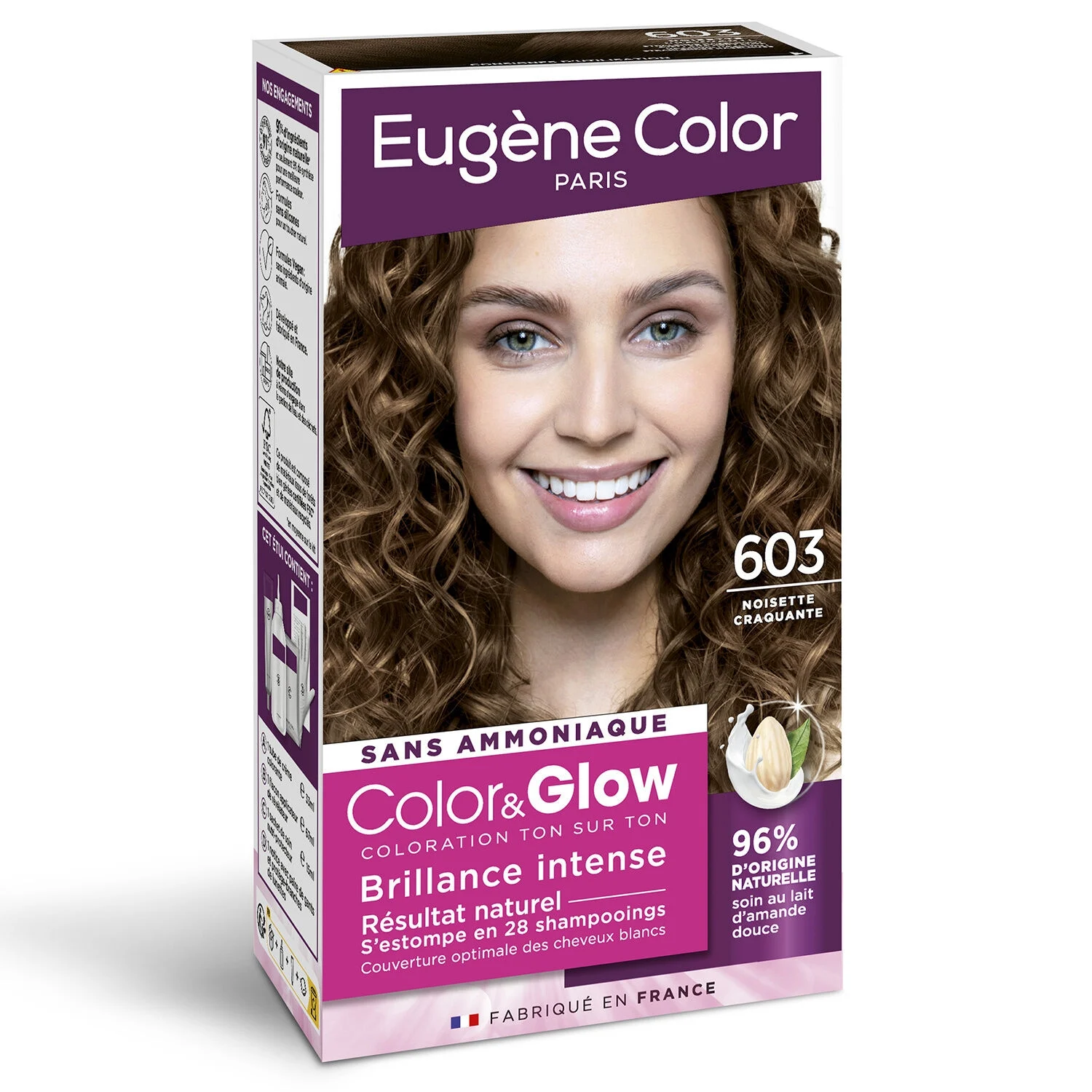 Coloration Capillaire 603 Noisette Craquante Color&glow - Eugene Color