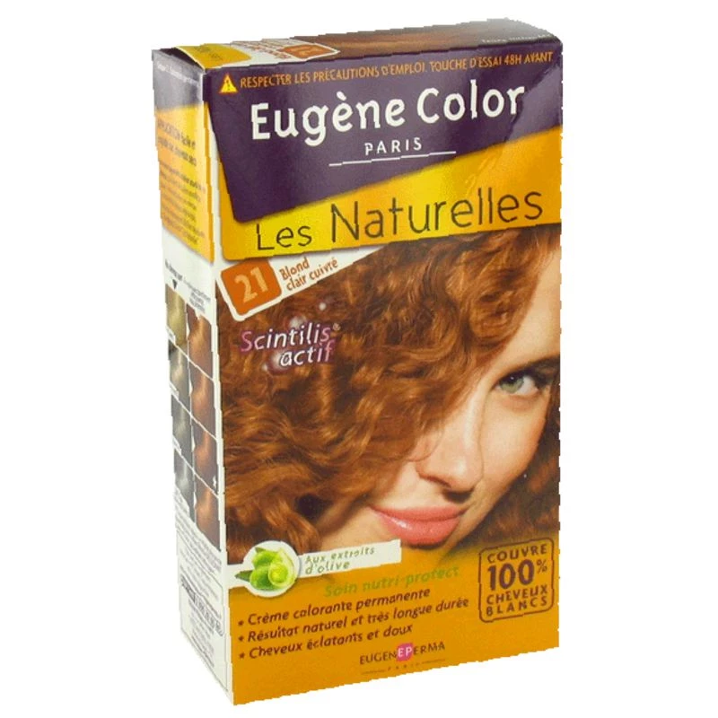 Coloration Permanente blond clair cuivrÃ© 21-EUGENE COLOR