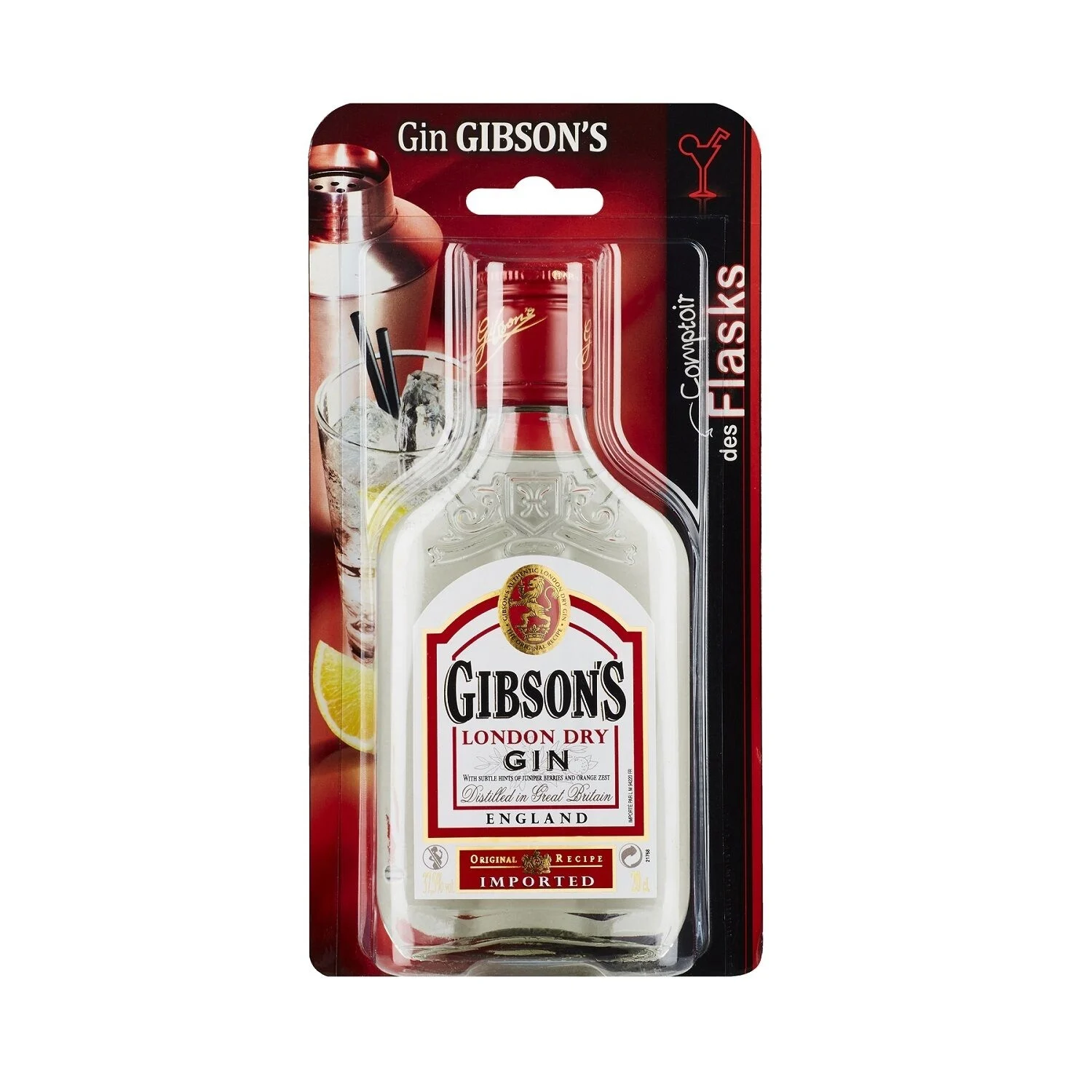 Gin London Dry, 37,5°, flask de 20cl, GIBSON'S