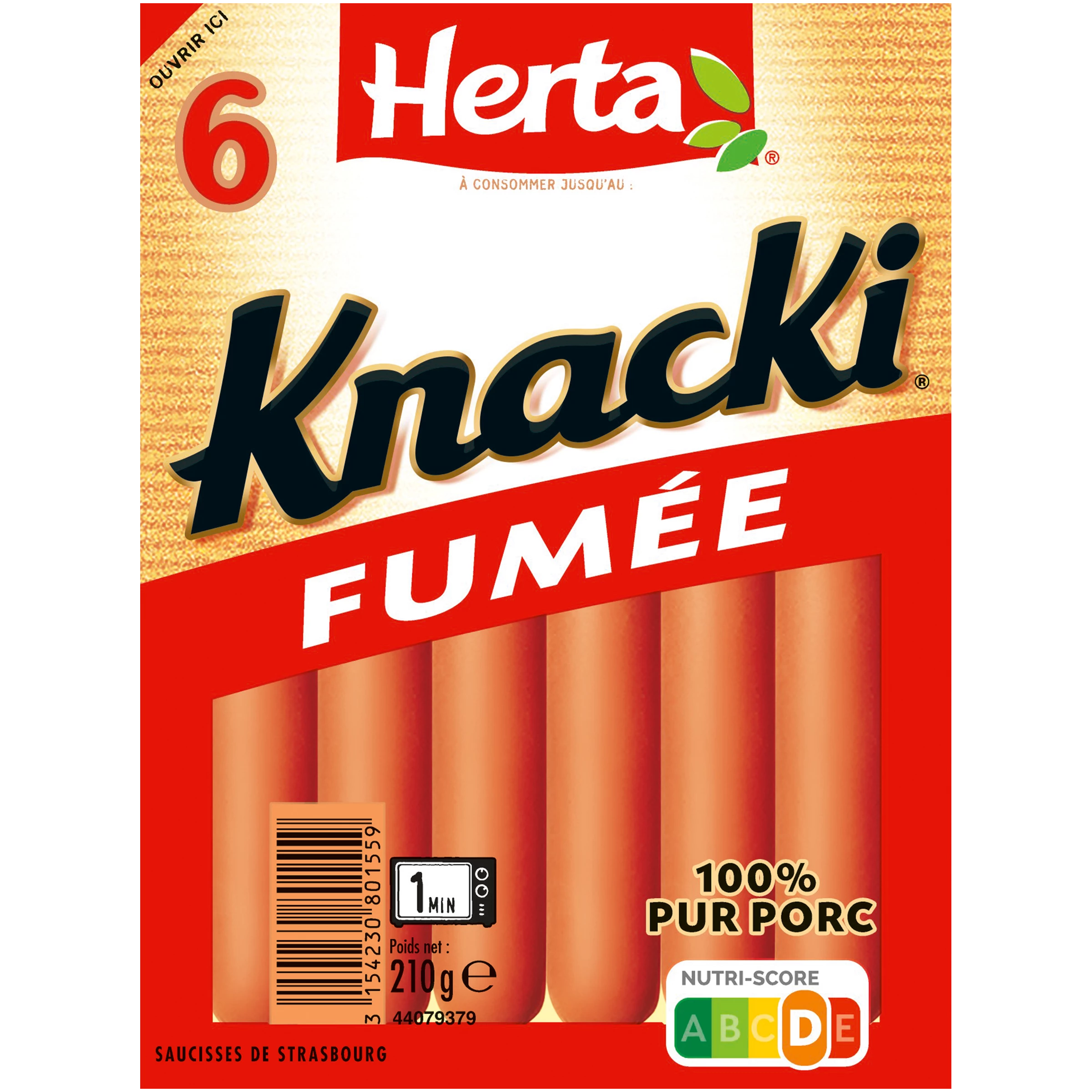 Saucisses Knacki Fumées, 210g - HERTA