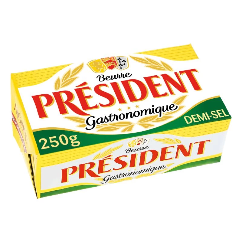 半咸美食黄油 250 克 - 总统