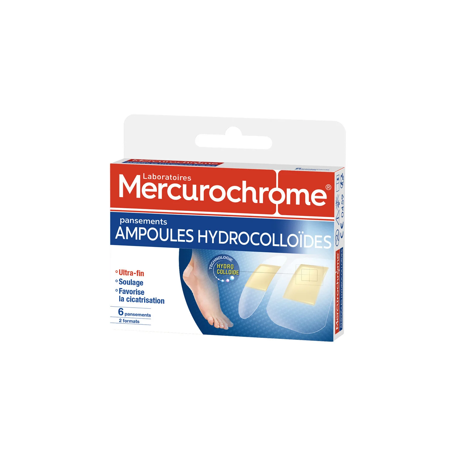 Pansements Hydrocolloïdes Ampoules X6 - Mercurochrome
