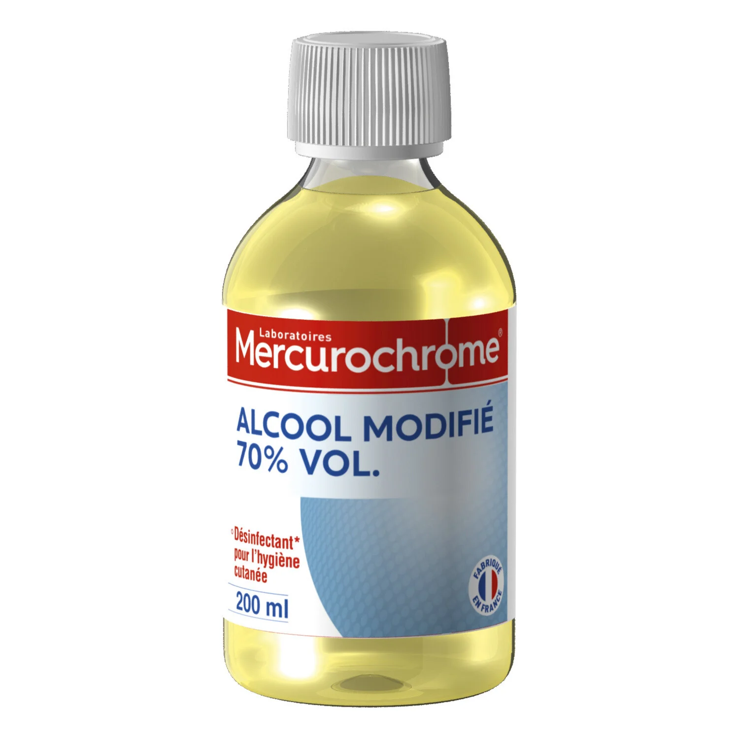 Alcool Modifié 70% Vol 200ml - Mercurochrome