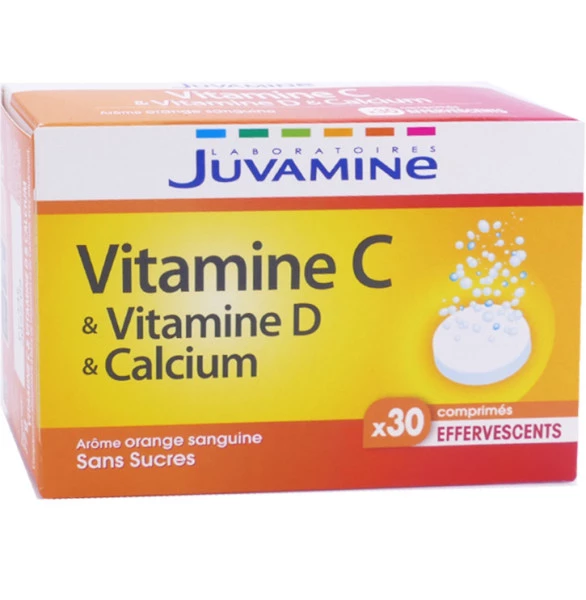 Complément Alimentaire Vitamine C,d & Calcium X30 - Juvamine