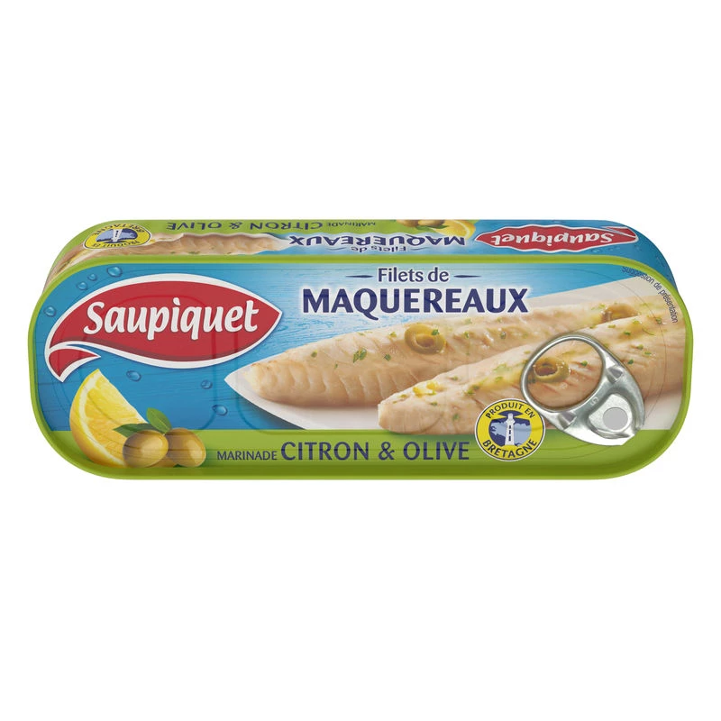 Mackerel Fillets Lemon Olive Marinade, 176g - SAUPIQUET