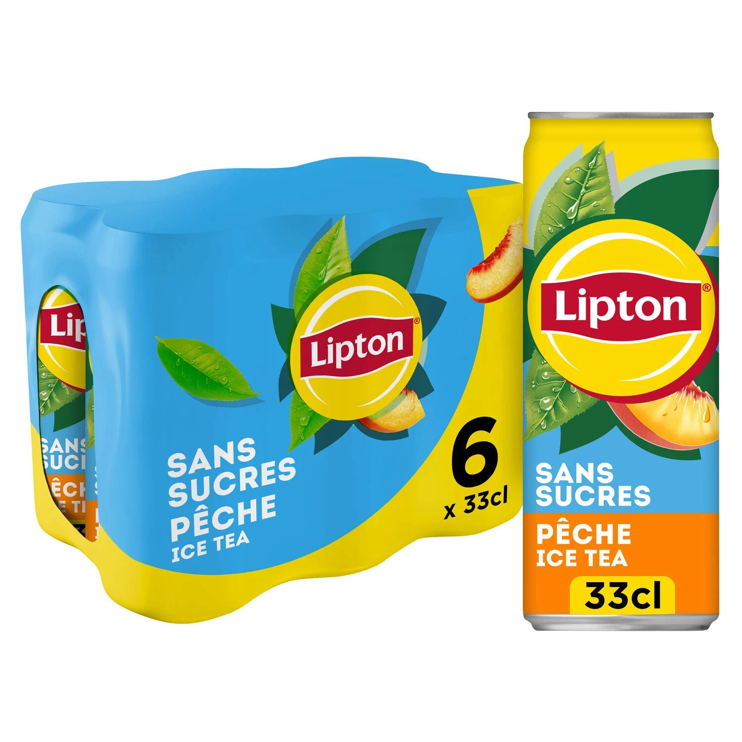 Lipton Peche Zero Lon 6x33cl