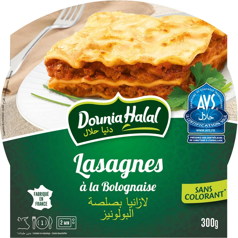 Lasagnes à la bolognaise 300g - DOUNIA HALAL