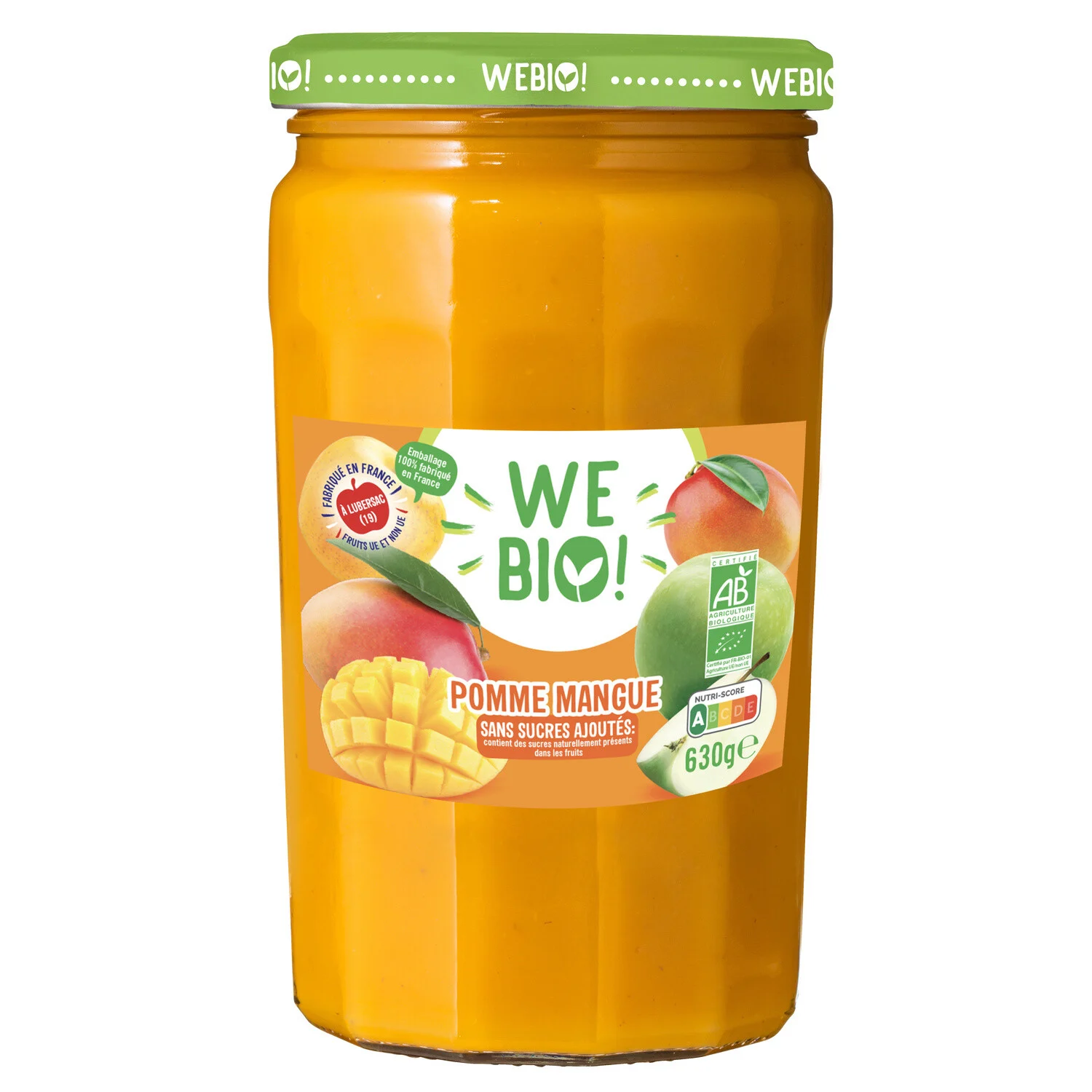 Compote Pomme Mangue Bio Sans Sucres Ajoutés 630g - Webio!