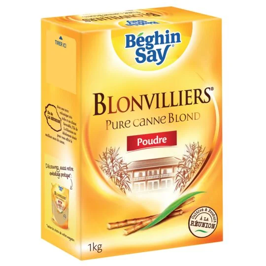 Blonvilliers cane sugar powder 1kg - BEGHIN SAY