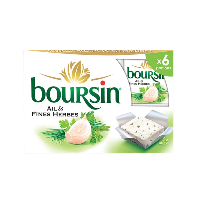 Fromage Ail & Fines Herbes 6 порций 96г - BOURSIN