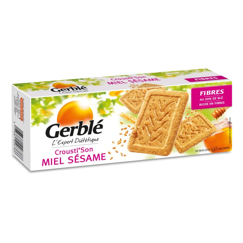 Crousti'Son honey/sesame biscuit 200g - GERBLE