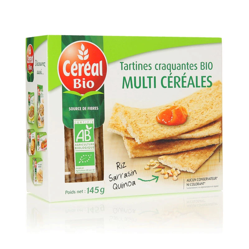 Bio-Toast mit mehreren Getreidesorten, 145 g - CEREAL Bio