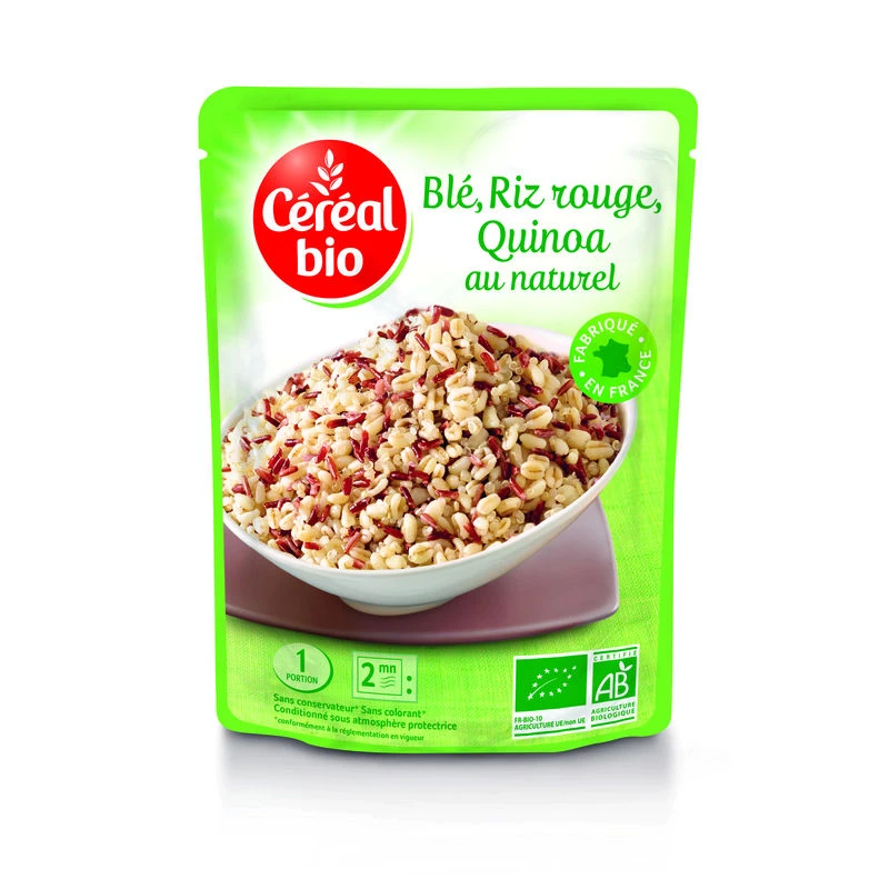 القمح والأرز الأحمر والكينوا عضوي 220 جرام - CEREAL Bio