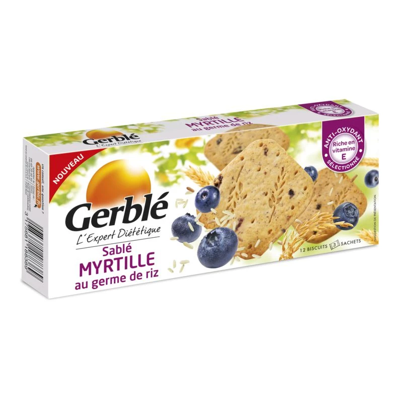Blueberry shortbread with rice germ 140g - GERBLE