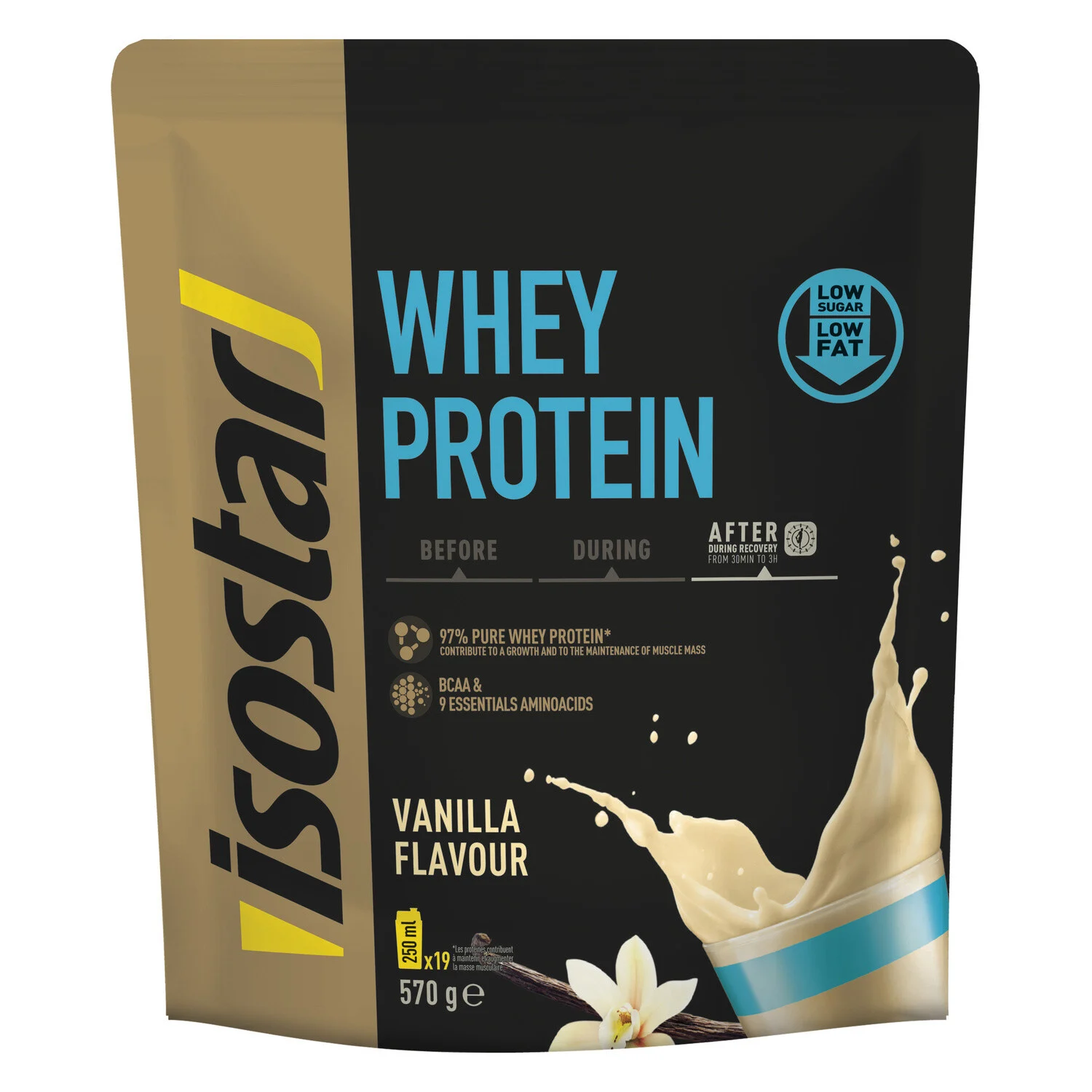 570 g di proteine ​​del siero di latte alla vaniglia