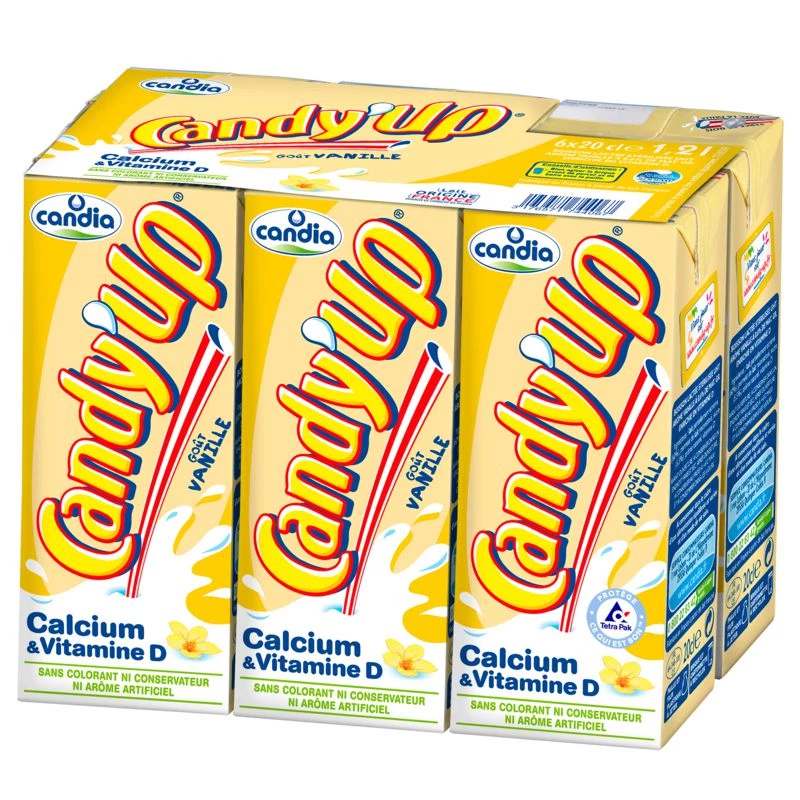 Candy'up vanilla milk drink 6x20cl - CANDIA