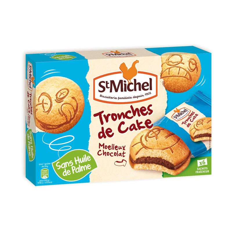 Tronches de Cake chocolate biscuits 175 g - ST MICHEL