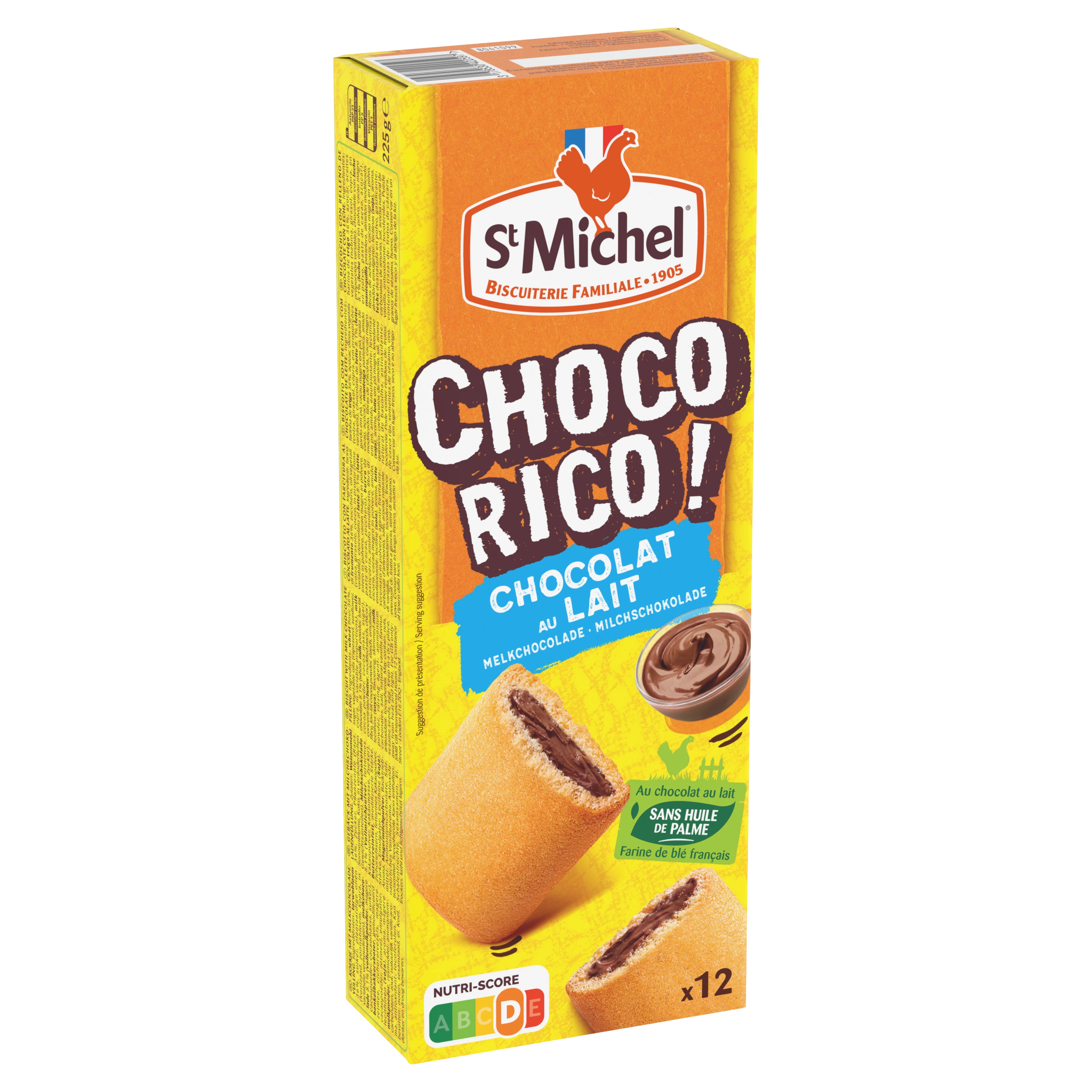 Biscoitos de Chocolate ao Leite Chocorico 225g - ST MICHEL