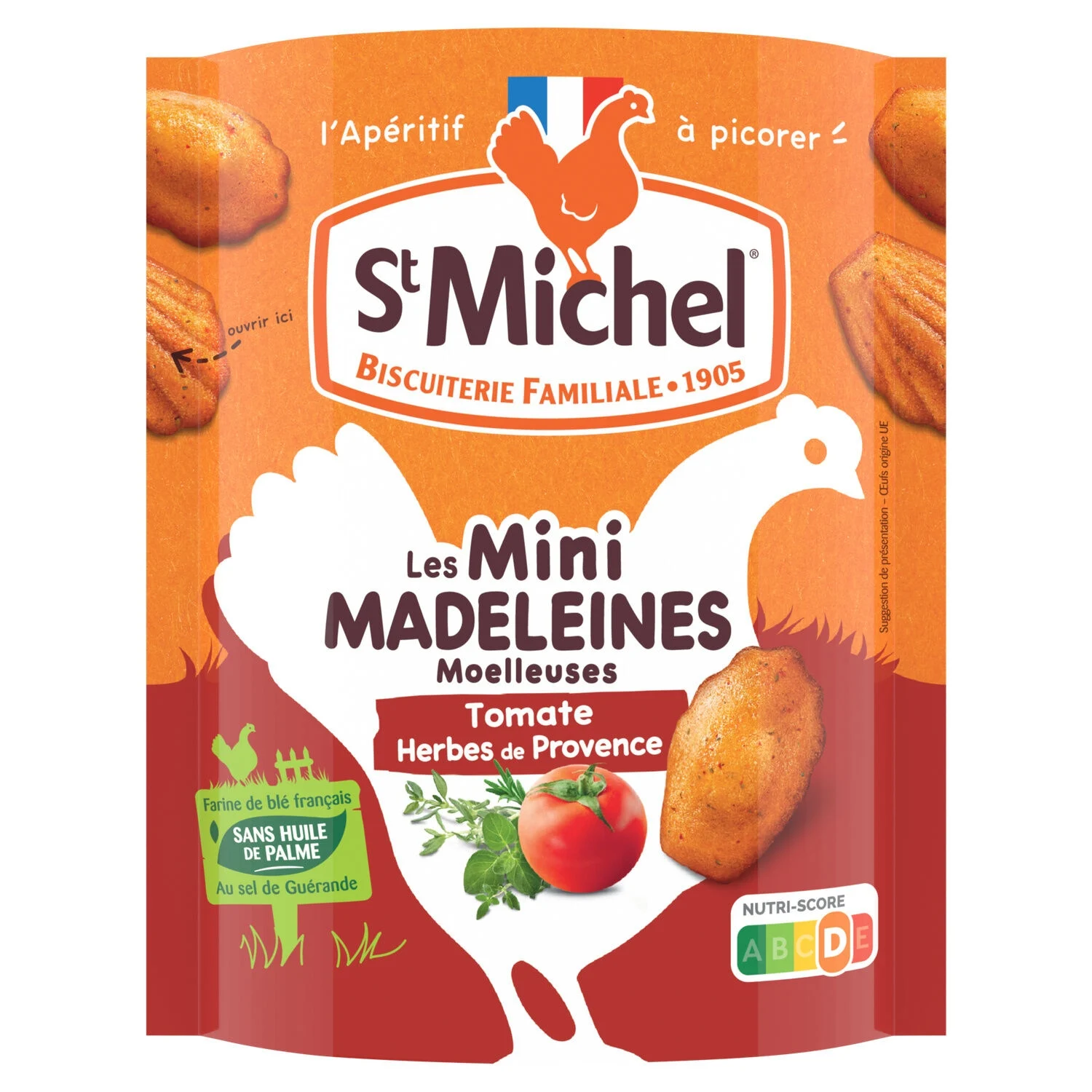 Mini Madeleine Moelleuse Tomate Herbes De Provence 100g - St Michel