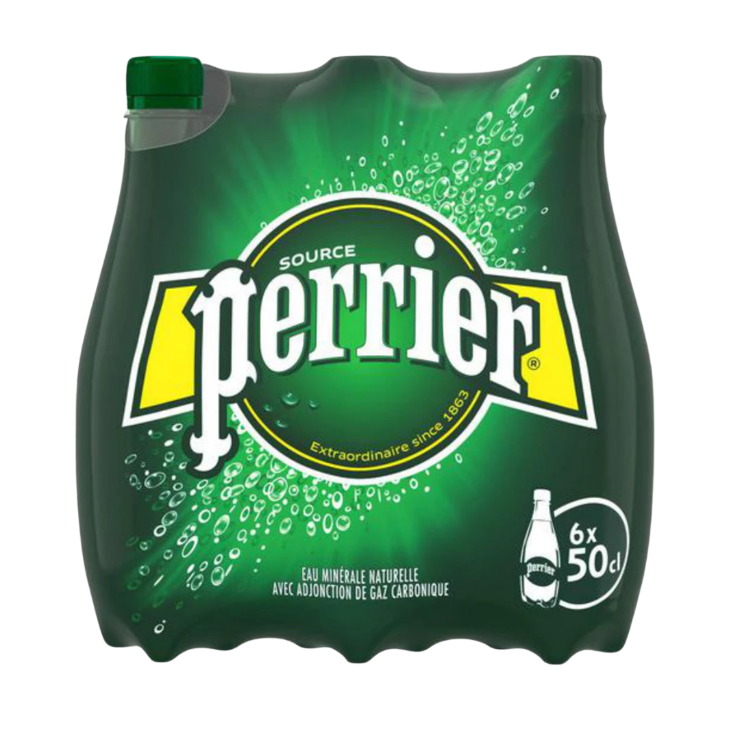 Natural Mineral Sparkling Water 50cl Pet X 6 - PERRIER
