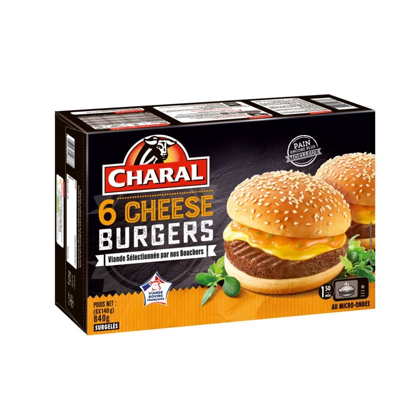 Hamburger al formaggio 6x140g - CHARAL