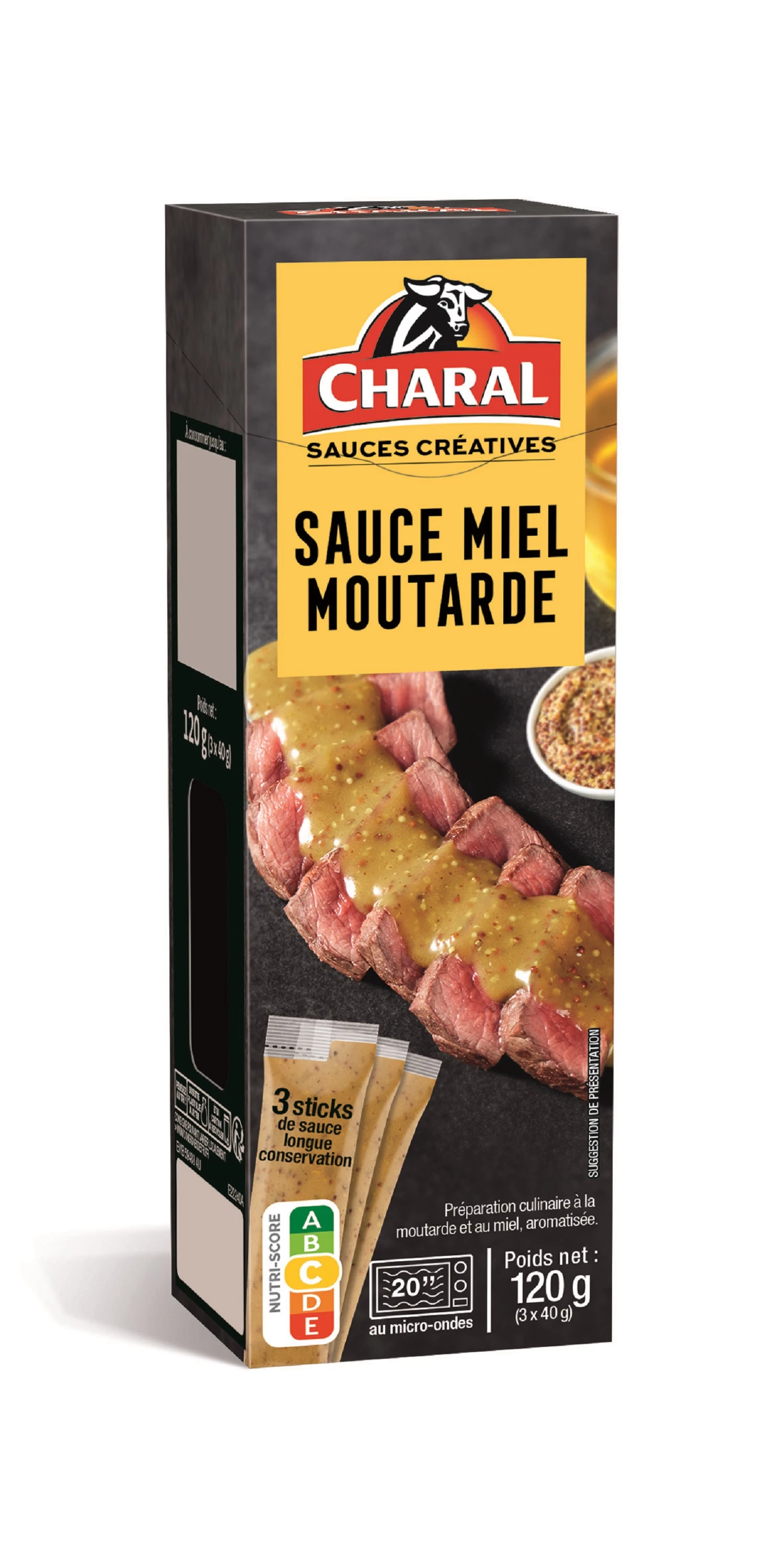 Sauce Miel Moutarde, 3x40g - CHARAL