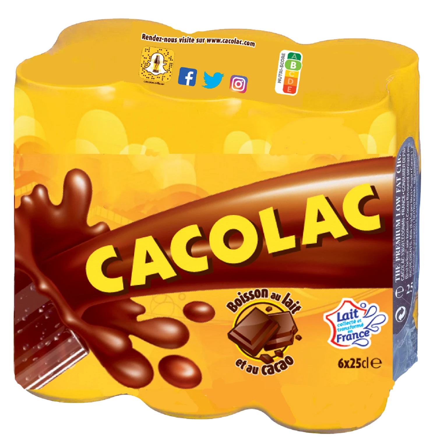 Cocoa milk drink 6x25cl - CACOLAC
