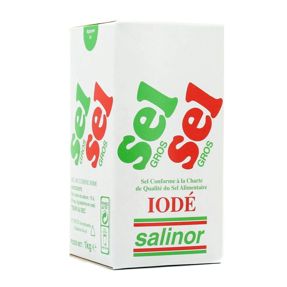 Соль крупная йодированная 1кг - Salinor