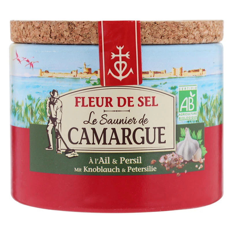 Fleur De Sel Tỏi & Mùi tây hữu cơ 125g - Le saunier de camargue