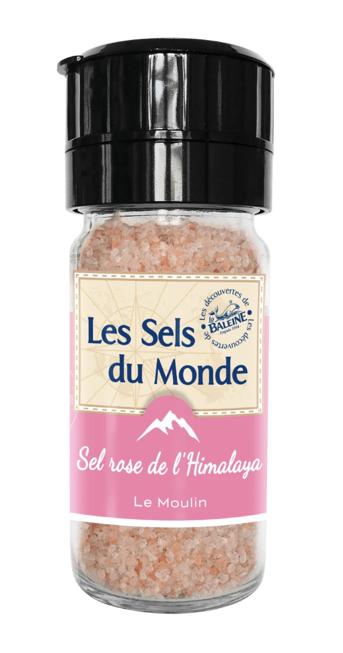 Rosafarbene Himalaya-Salzmühle 90 g – Les Sels Du Monde