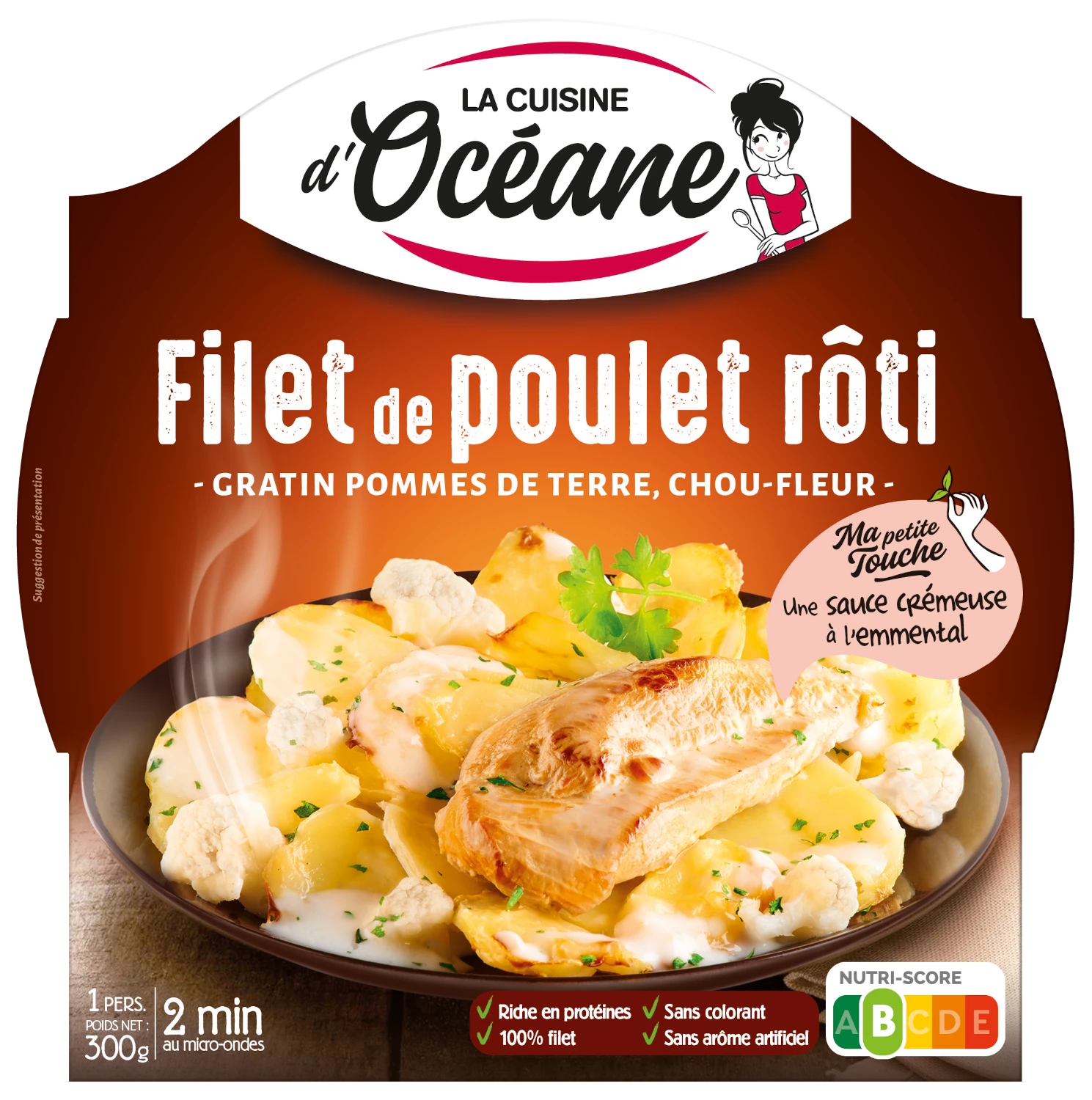 Filet Poulet Gratin Pomme de Terre, 300g  - LA CUISINE D'OCEANE