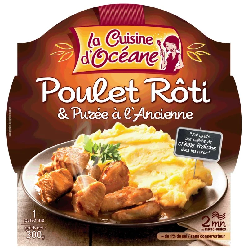 Roast Chicken and Puree, 300g - La CUISINE D'OCÉANE