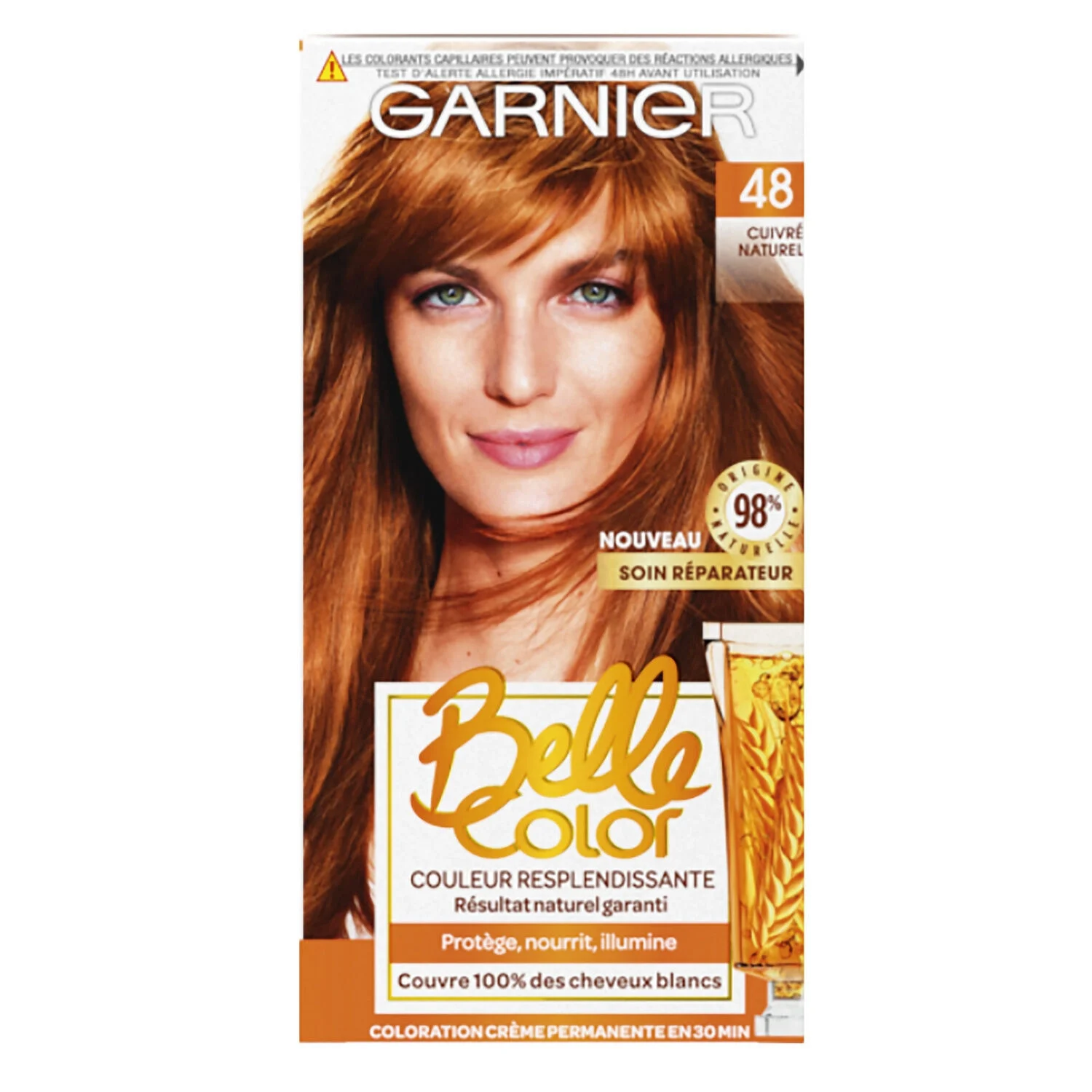 Coloration Cheveux Permanente 48 Cuivré Naturel Belle Color - Garnier