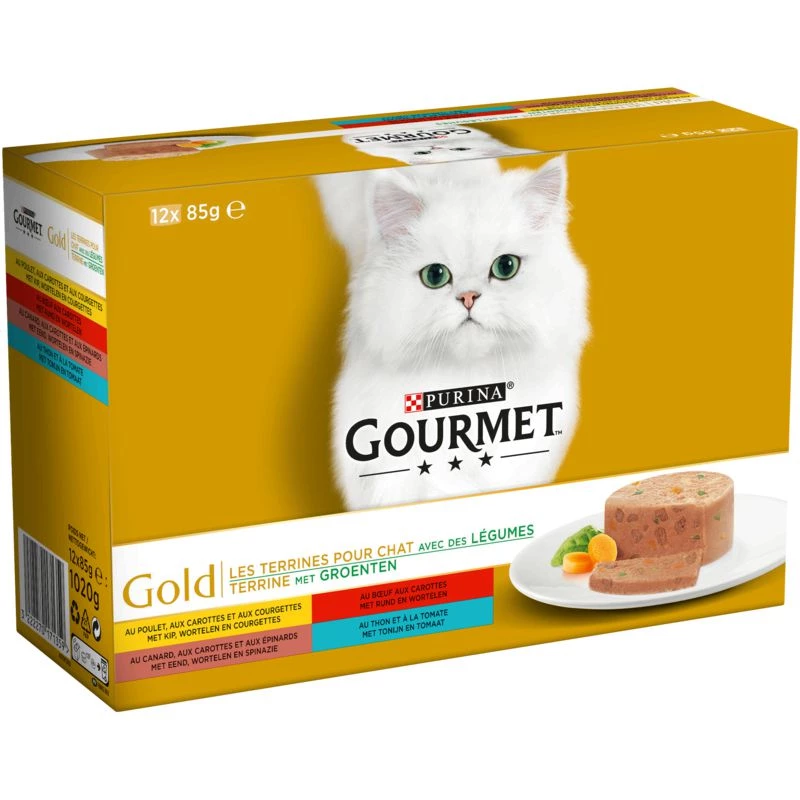 Thức ăn cho mèo GOURMET rau củ 12x85g - PURINA