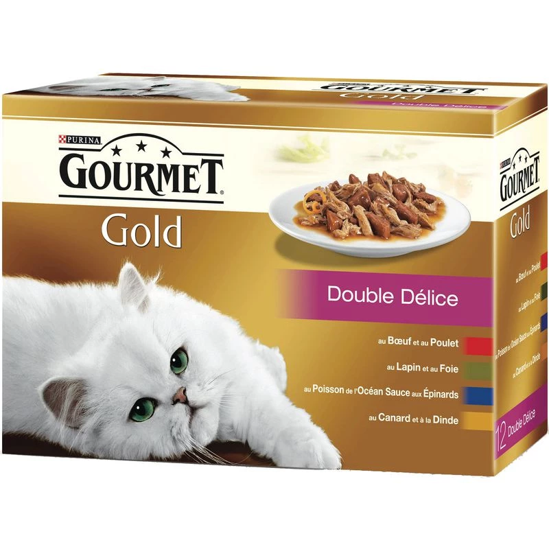 Thức ăn cho mèo Double Délice GOURMET 12x85g - PURINA