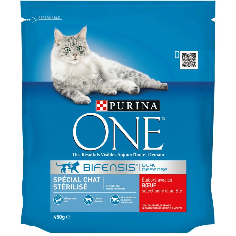 Croquetes para gatos esterilizados/carne 450g - PURINA