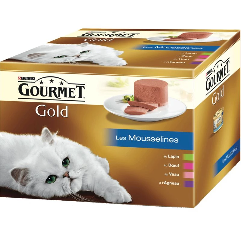 Thức ăn cho mèo Les Mousselines Gourmet Gold 24x85 g - PURINA